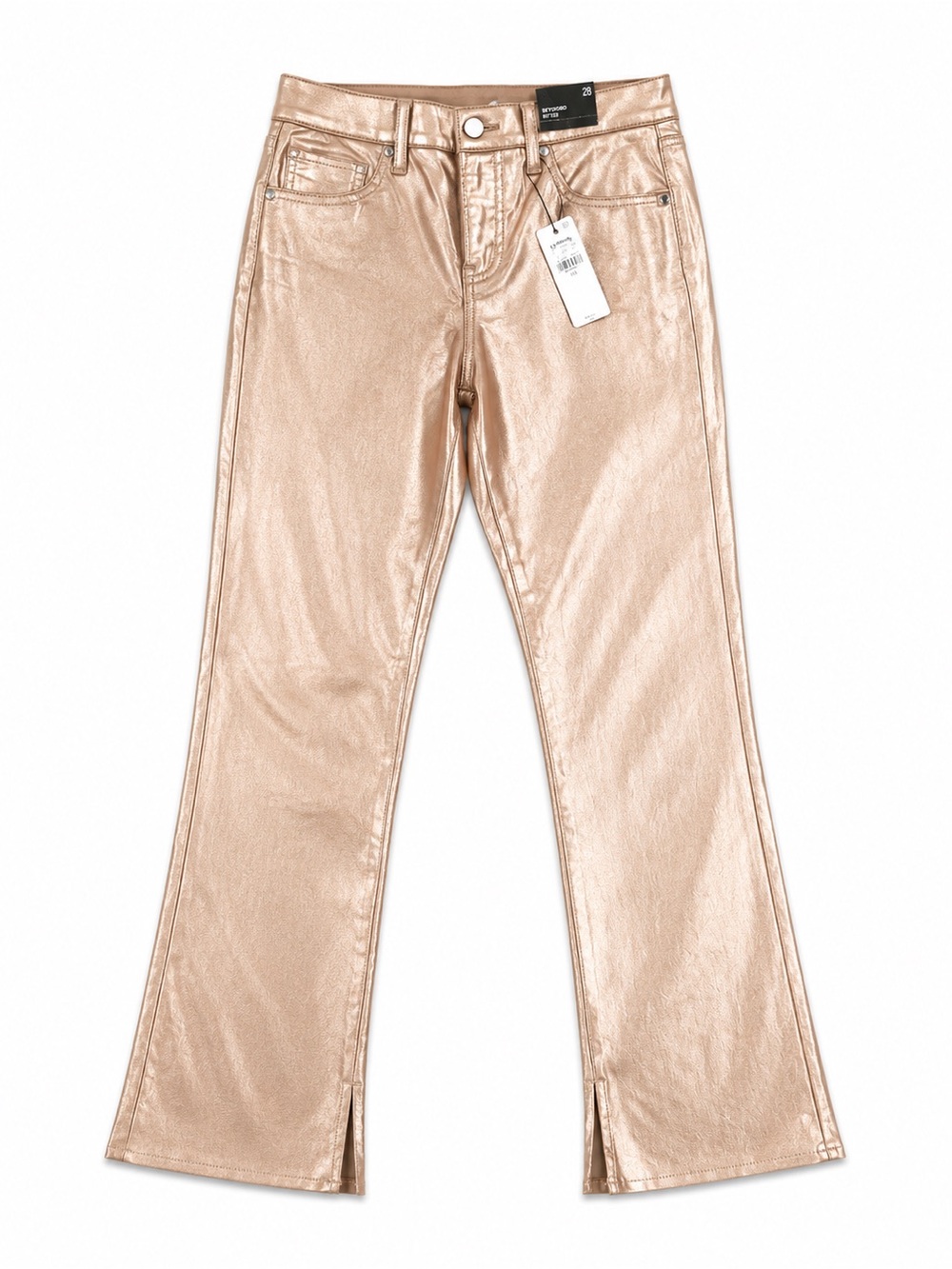 NWT Express Shimmery Rose Gold Metallic Jeans Size 2